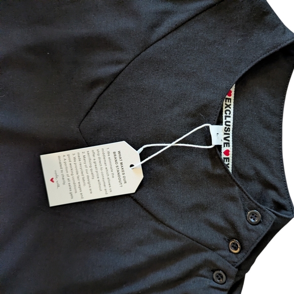 New Black Maxi Dress By Exclusive Heart Sleeveless Knit Relaxed Casual NWT Sz L - Picture 4 of 8